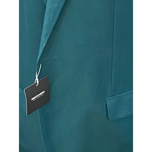 NEW Indochino Mens Teal Green Silk Linen Newbury Blazer Jacket Sz 52 - Picture 8 of 11